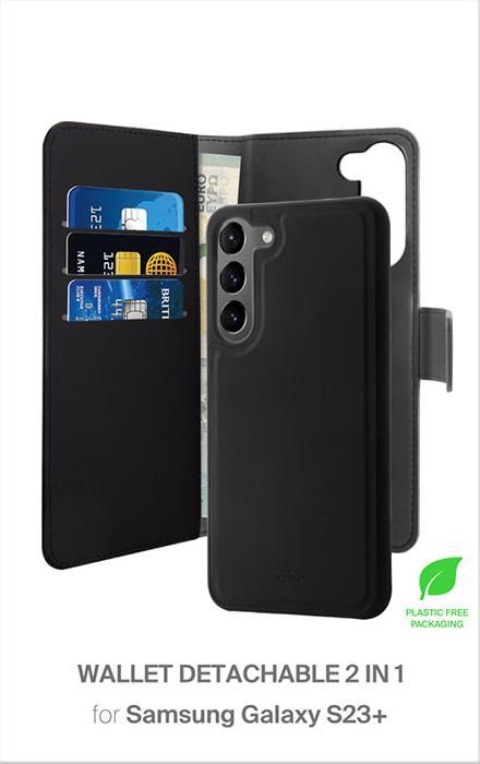 Produktbild Puro Wallet Detachable - Etui 2w1 Samsung Galaxy S23+ (czarny) (Samsung Galaxy S23+)