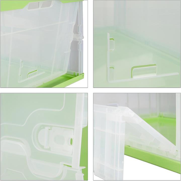 Actual product image Relaxdays Transparent Lidded Folding Box (59.5 x 39.5 x 31.5 cm, 74 l)