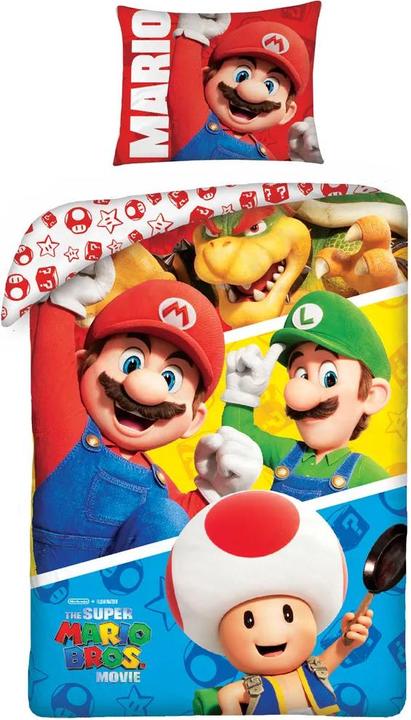 Tinisu Super Mario Bowser Toad Luigi beddengoed - zacht katoen - 140 x 200 cm