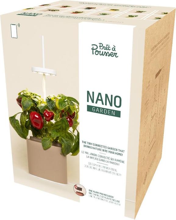 Actual product image Prêt à Pousser Herb Pot Nano, Sand Grey (13.50 cm)