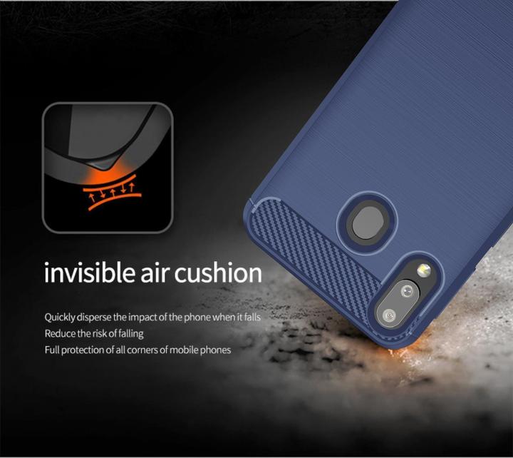 Produktbild Cadorabo TPU Ultra Slim carbon edelstahl Kombi Cover (Samsung Galaxy A20e)