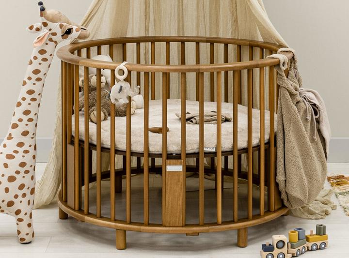 Produktbild Bopita Laufgitter Rondo inkl. Rollen Rose Wood (102 cm, 102 cm, Buche)