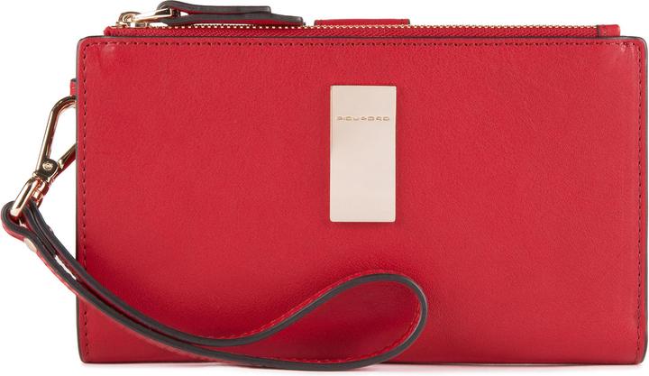 Actual product image Piquadro Dafne, Leather Wallet, Credit Card Case, Red, For Women