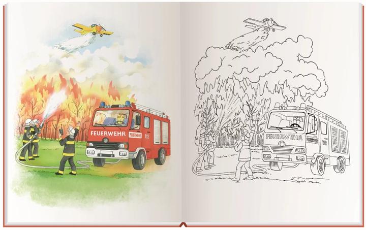 Produktbild Malbuch "Feuerwehr" mit Hubschrauber