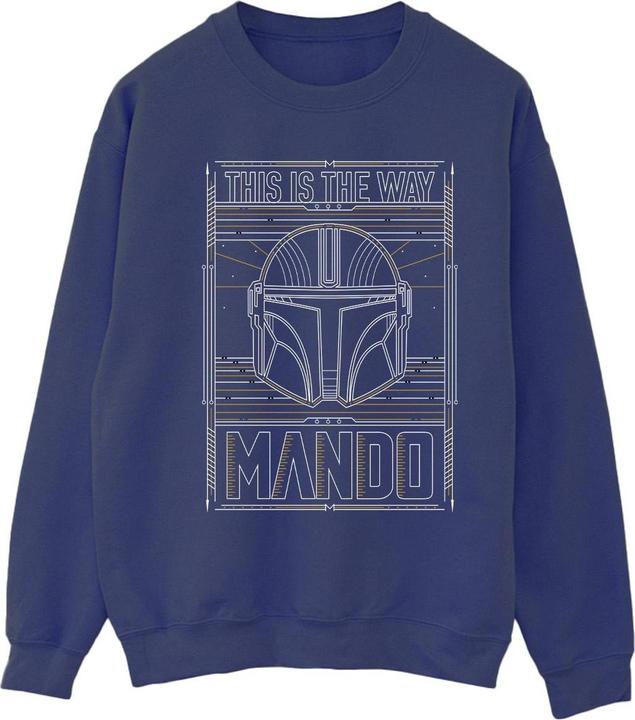 Star Wars The Mandalorian The Way Outline Helm Sweatshirt (M)