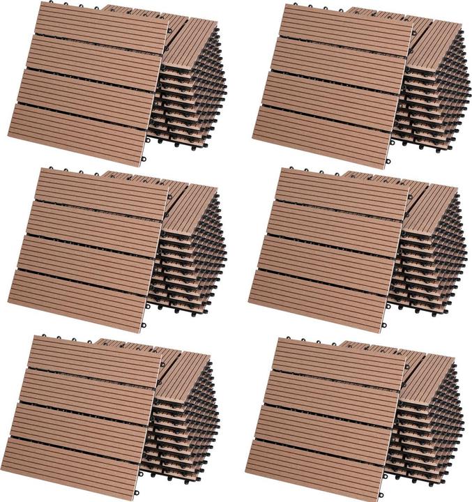 Casaria WPC Fliesen (66 x, 30 x 30 cm)