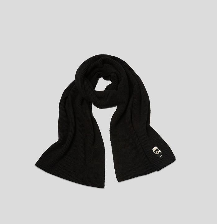 Karl Lagerfeld K/Ikonik Karl Patch Knit Scarf