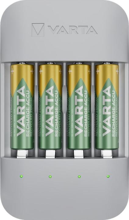 Varta Ladegerät Akku (1 Stk., AA, 2100 mAh, Ladegerät inkl. Akku)