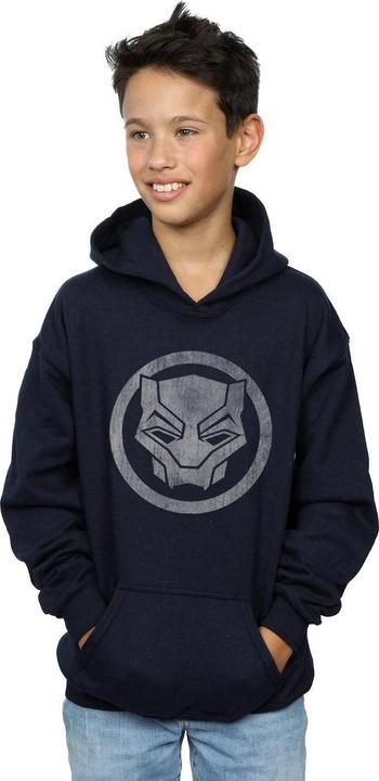 Immagine prodotto Black Panther Distressed Icon Felpa con Cappuccio Ragazzi (140, 146)