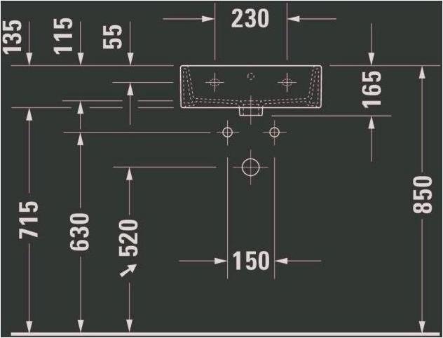 Produktbild Duravit Handwaschbecken VERO AIR m ÜL HLB 450x350mm ohne Hahnloch weiss (350 mm, 450 mm)