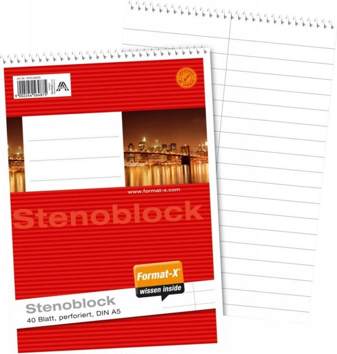 Image du produit Ursus Bloc sténographique (A5, Quadrillé)