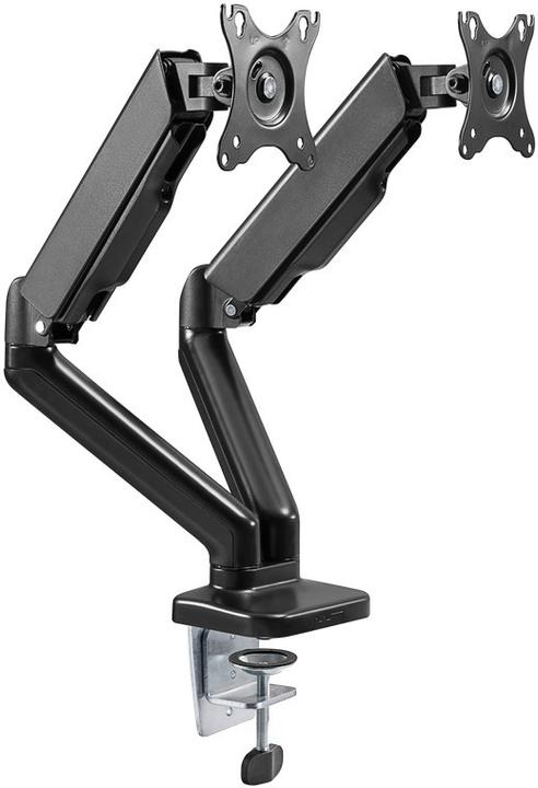 Goobay Support d'écran double avec ressort à gaz (Tables, 32")