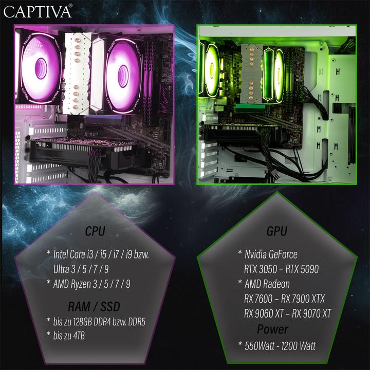 Produktbild Captiva R78-284 (AMD Ryzen 7 5700X, 32 GB, 1000 GB, GeForce RTX 4060)