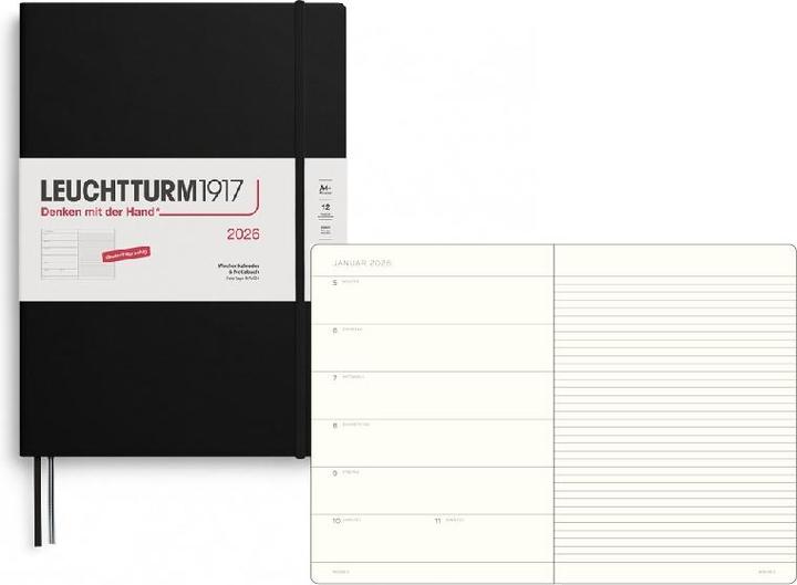 Immagine prodotto Wochenkalender & Notizbuch Master A4+ Schwarz 2026 (Tedesco)