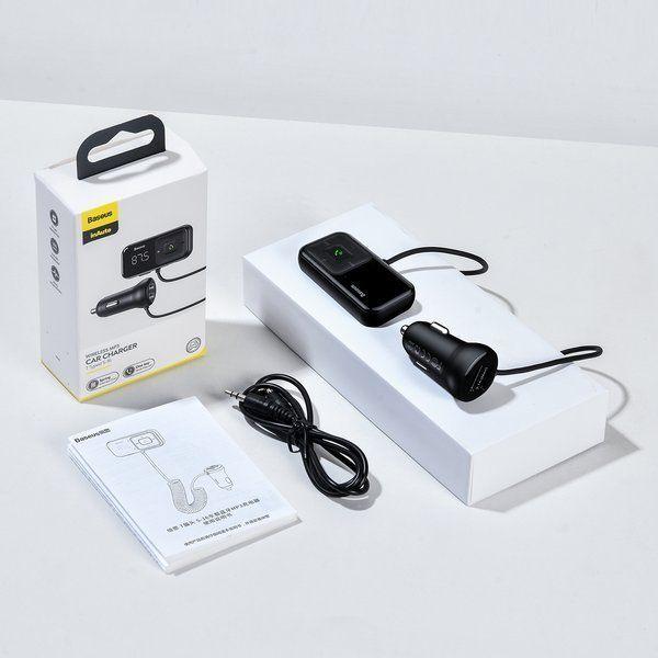 Actual product image Baseus Car Bluetooth MP3 Player T Shaped S-16 Black OS