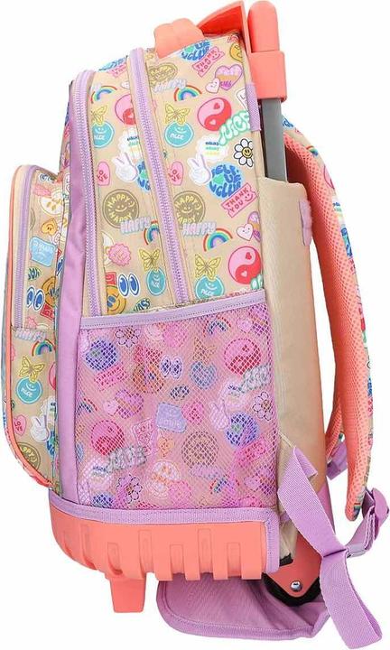 Actual product image Top Model Topmodel - TOPModel School Backpack Trolley GIRL POWER - Beige, Lilac, Coral - 34x24x50 cm (413286) (28 l)