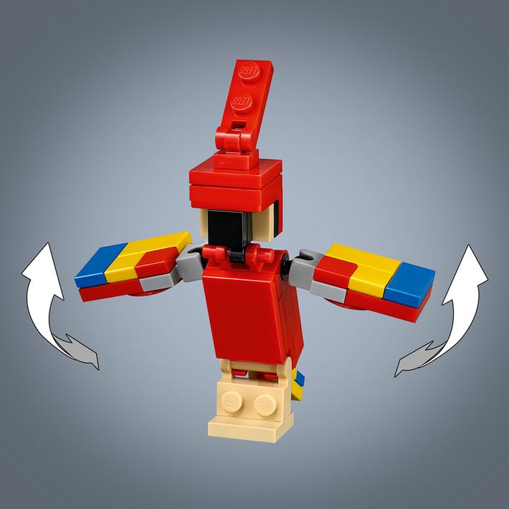 Actual product image LEGO Steve with parrot (21148, LEGO Minecraft)