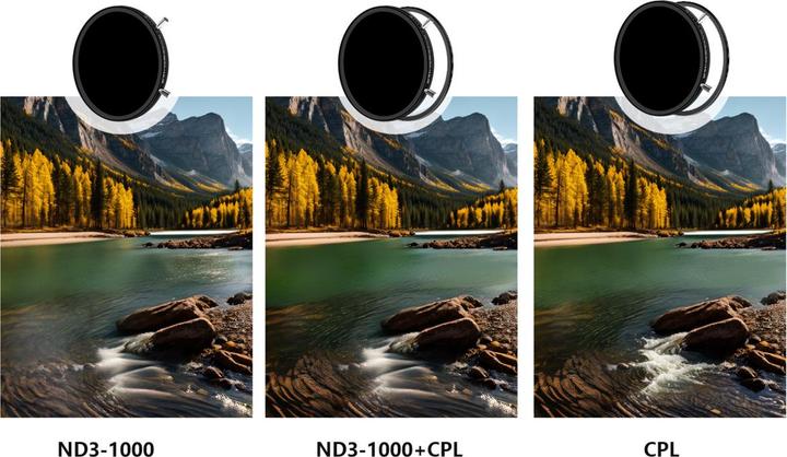 Immagine prodotto H&Y HD EVO ND3-1000 + filtro CPL 72mm (72 mm, Filtri grigi, 72 mm)
