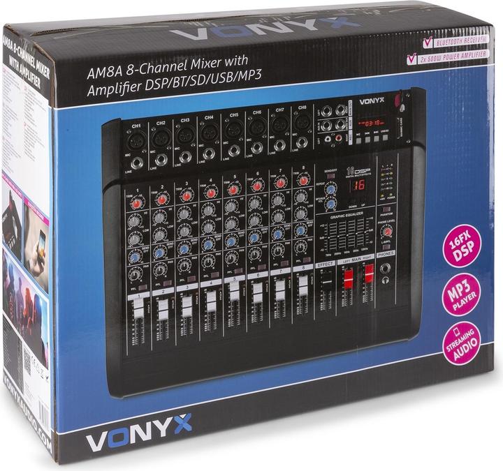 Actual product image Vonyx AM8A (Studio- and Livemixer)