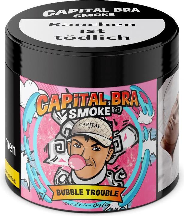 Produktbild Capital Bra Smoke Capital Bra Shisha Tabak - Bubble Trouble 200g (Süss)