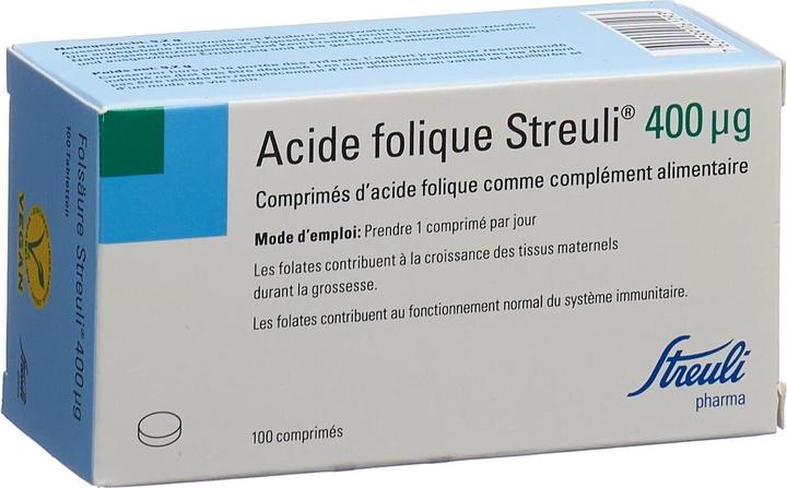 Actual product image Streuli Pharma Folic acid (1 Piece, Pills, 30 g)