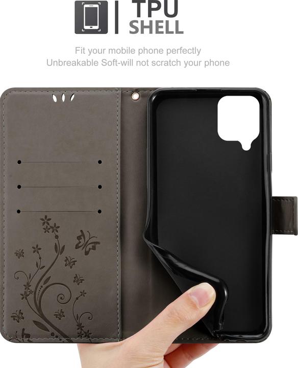 Produktbild Cadorabo Flower Book Cover (Samsung Galaxy A12, Samsung Galaxy M12)