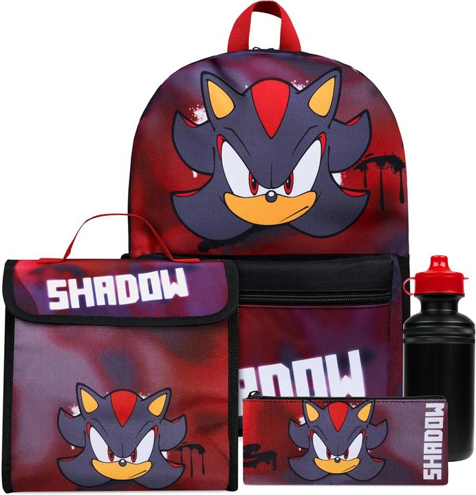Produktbild Sonic The Hedgehog Kinderrucksack-Set Shadow mit Zubehör (4-teilig)