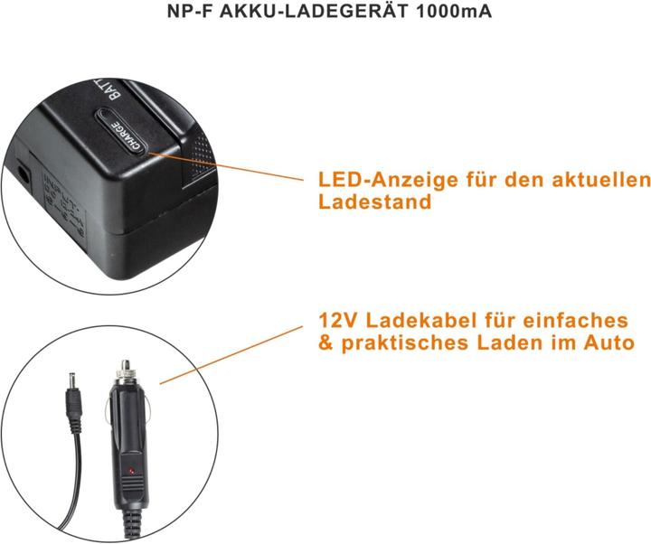 Actual product image Walimex pro NP-F battery charger 1000mA (Camera battery charger)