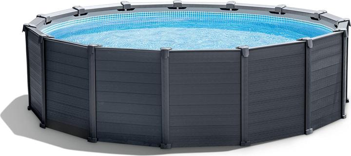 Produktbild Intex Frame Pool Set Graphit (Ø 478 x 124 cm)
