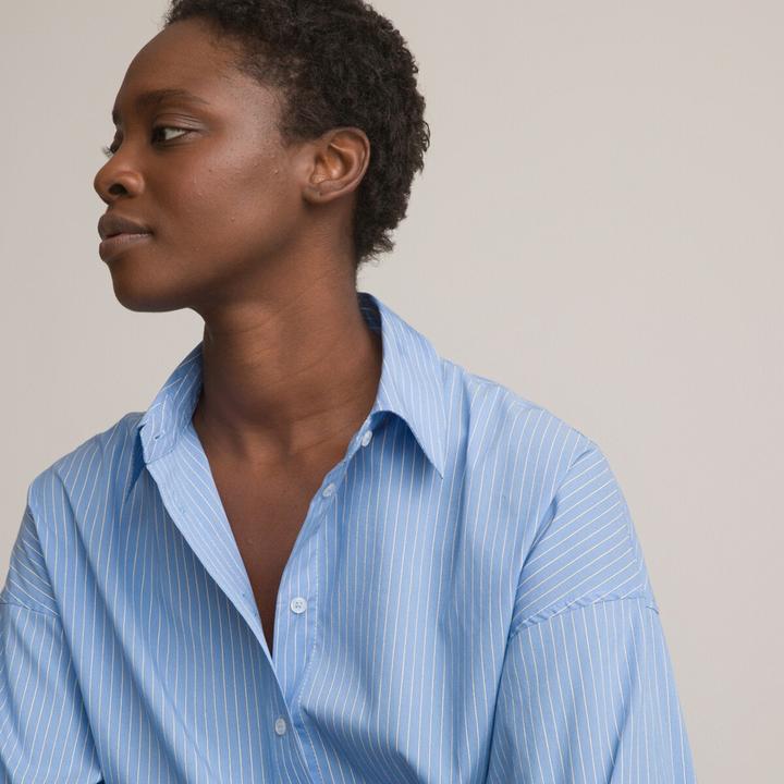 Produktbild La Redoute Collections Weite Bluse mit langen Ärmeln und Streifenmuster (36)