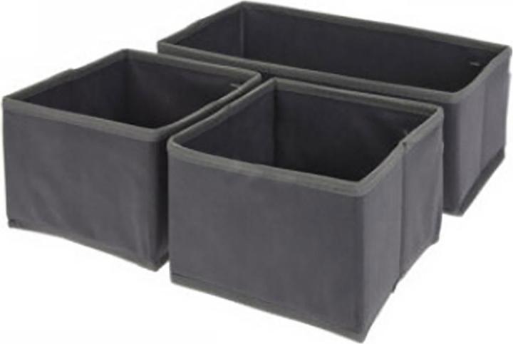 Produktbild Storage Solutions Aufbewahrungs-Set, 3tlg mit 2x Aufbewahrungsboxen & 1x Schubladen Organizer, schwarz