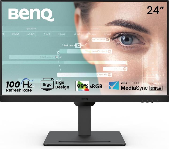 Produktbild BenQ 60,5cm GW2490T 16:9 HDMI/DP black speaker 100Hz F- (1920 x 1080 Pixel, 23.80")