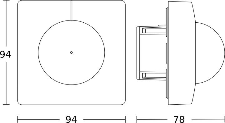 Produktbild Steinel Bewegungsmelder IS345 KNX V3.1 UP eckig (23 m)