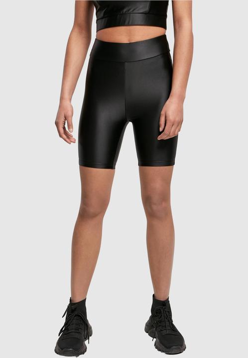 Actual product image Urban Classics Ladies Highwaist Shiny Metallic Cycle Shorts (4XL)