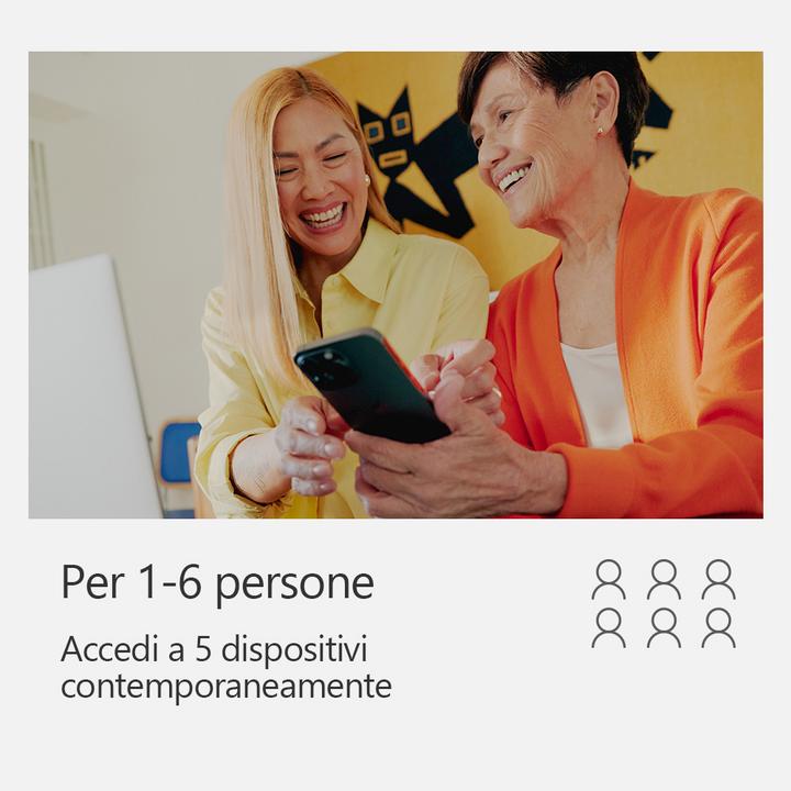 Image du produit Microsoft M365 Abonnement familial à l'italien (1 Dispositifs, 12 mois)