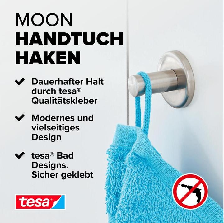 Actual product image tesa MOON Towel hook incl. adhesive solution without drilling