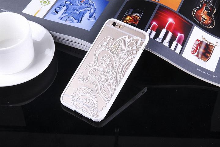 Produktbild König Design Apple iPhone 7 Plus Handy Hülle Mandala Case Schutzhülle Motiv Blüte Weiss Neu (Apple iPhone 7 Plus)