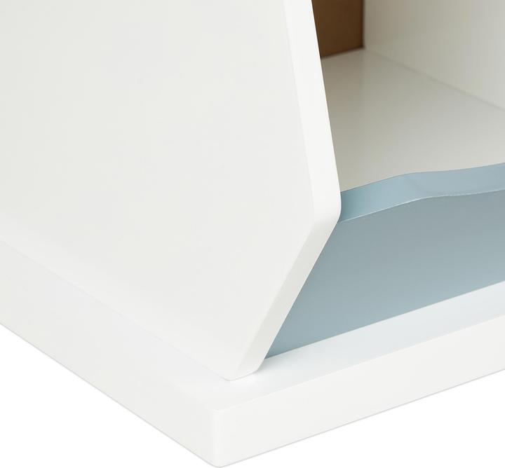 Blanc et bleu avec un motif de chien coloré