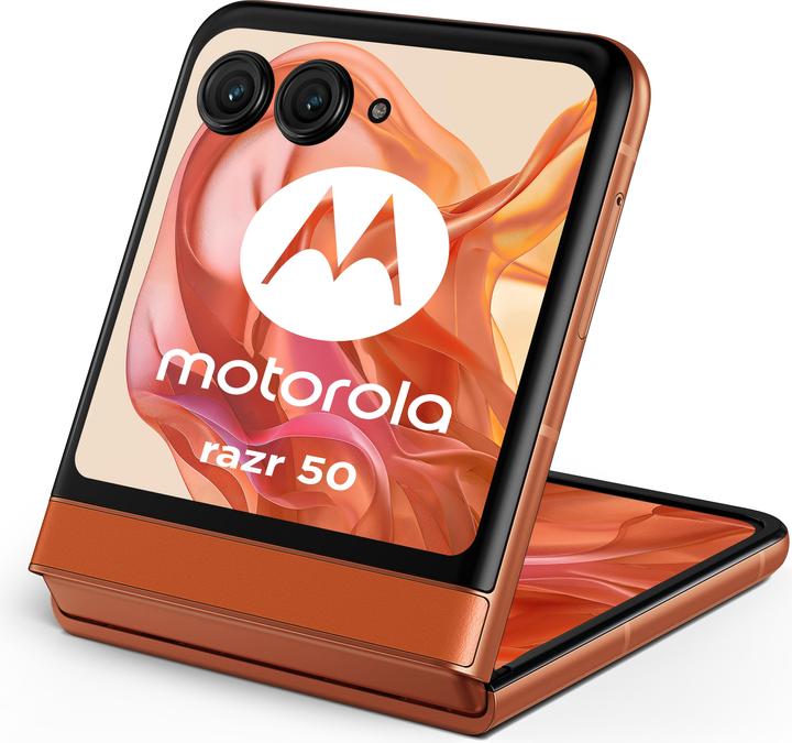 Actual product image Motorola Razr 50 (256 GB, Spritz Orange, 6.90", SIM + eSIM, 52.43 Mpx, 5G)
