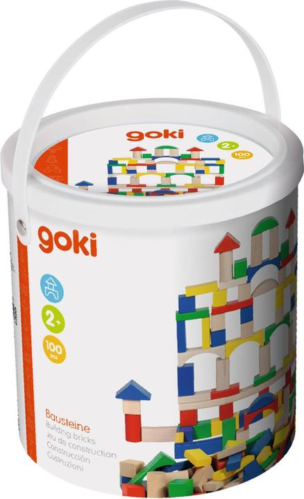 Actual product image Goki Holzbausteine in Ton-Farbe
