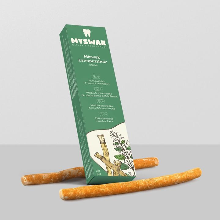 Actual product image Miswak Toothbrush wood (2 x)