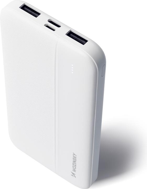 Actual product image Wozinsky powerbank Li-Po 10000mAh 2 x USB white (WPBWE1) (10000 mAh, 10 W, 10 Wh)
