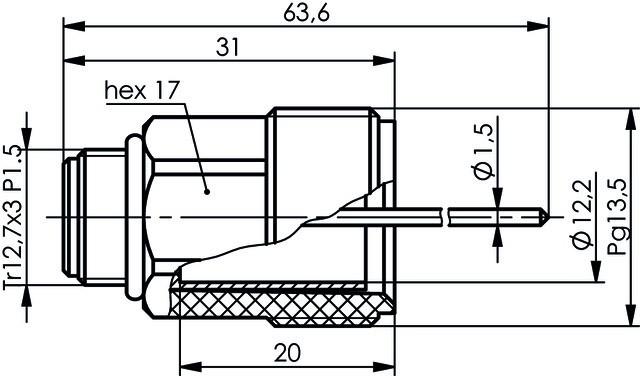 Image du produit Telegärtner Tête de connexion d'électrode PH J01250C0014 1 pce