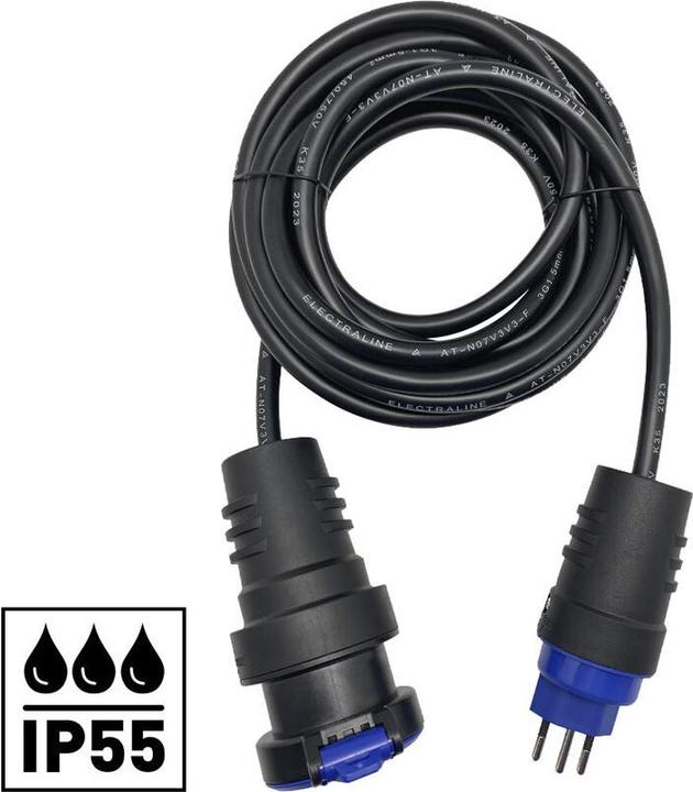 Produktbild Ekström Verlängerungskabel 5m IP55 schwarz (5 m)