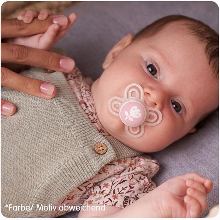 Actual product image MAM Perfect Start silicone, 0-2 months, 2 pcs, flower/beetle (2 x, up to 2 M.)