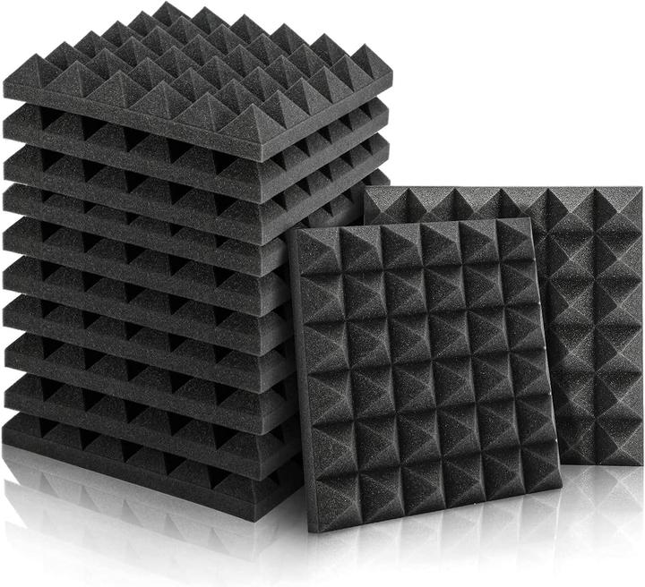 Produktbild Kuchoow Akustikschaumstoff Pyramidenmatten-Set (12 Stück) (12 Stk.)