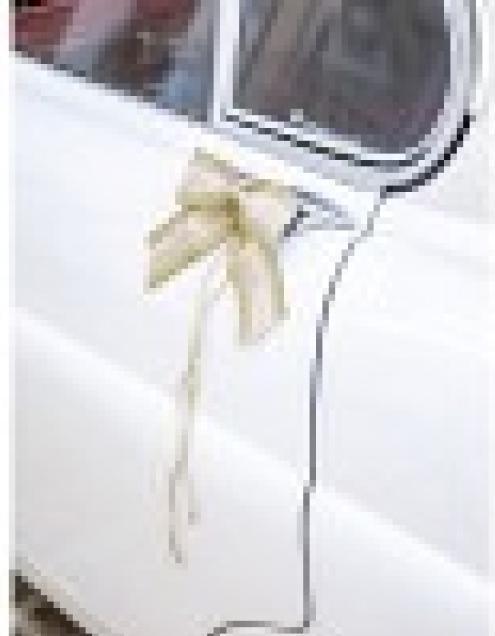 Image du produit Partydeco Accessoire de fête Set de décoration de voiture 5 pièces, brun/blanc