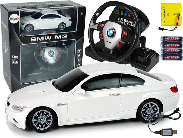 Actual product image Lean Toys Radio Controlled BMW M3 white 1:18
