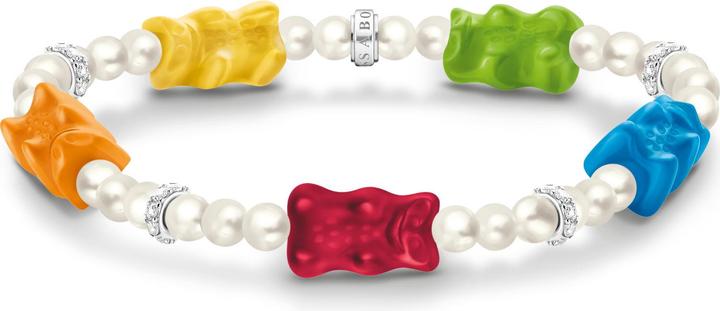 Thomas Sabo Armband (15 cm, Süsswasserzuchtperle, Kristallglas, Sterling Silber 925)