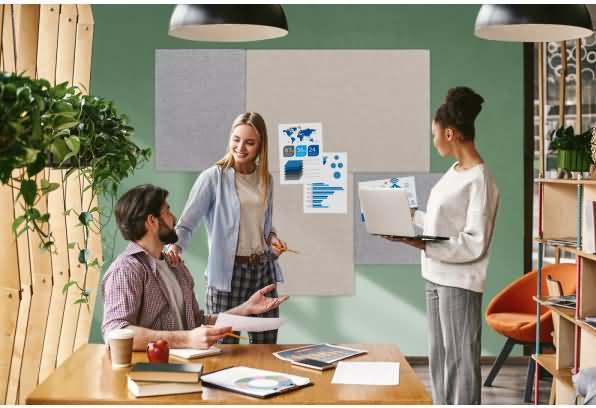 Actual product image Legamaster Comboboard Board Up light gray 75 cm x 75 cm (Bulletin board, 75 x 75 cm)